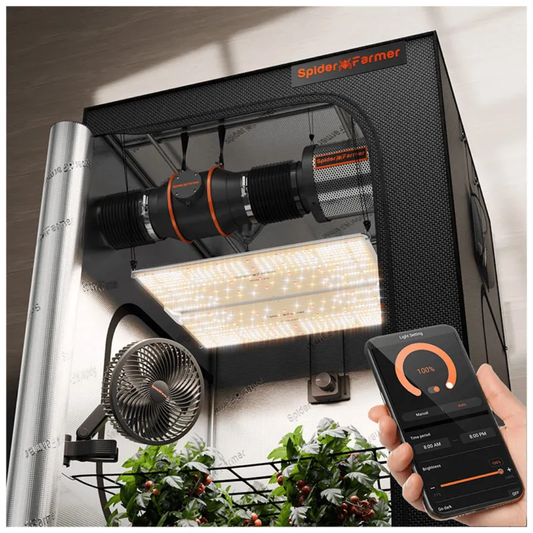 Spider Farmer SF4000 Grow-Komplettsets 120×120 cm – 450W LED, Growzelt & 6″ Belüftungssystem